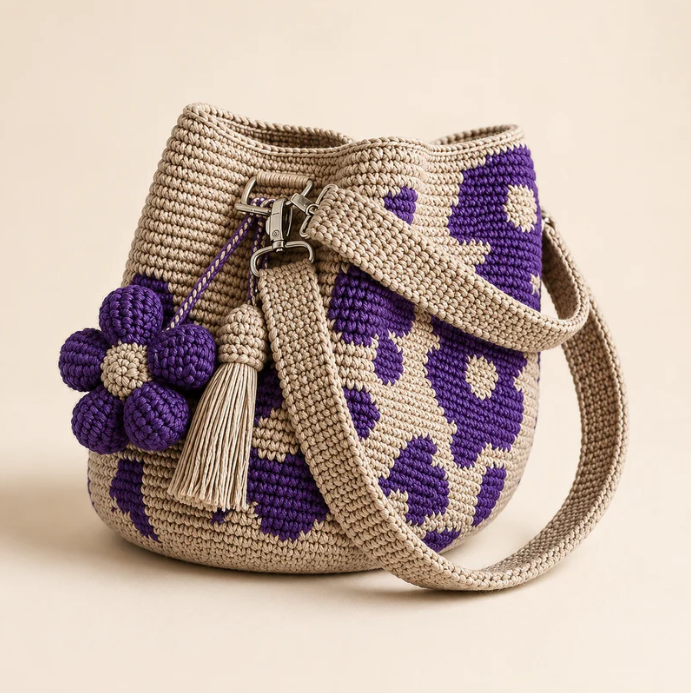 Jeffs Flower Crochet Bags